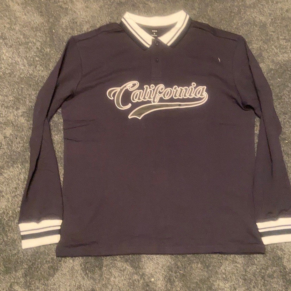 Two Cali print polo shirts